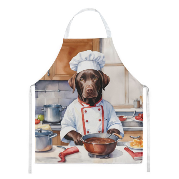 Chocolate Labrador Retriever The Chef Cooking Kitchen Apron product image at NuMercy