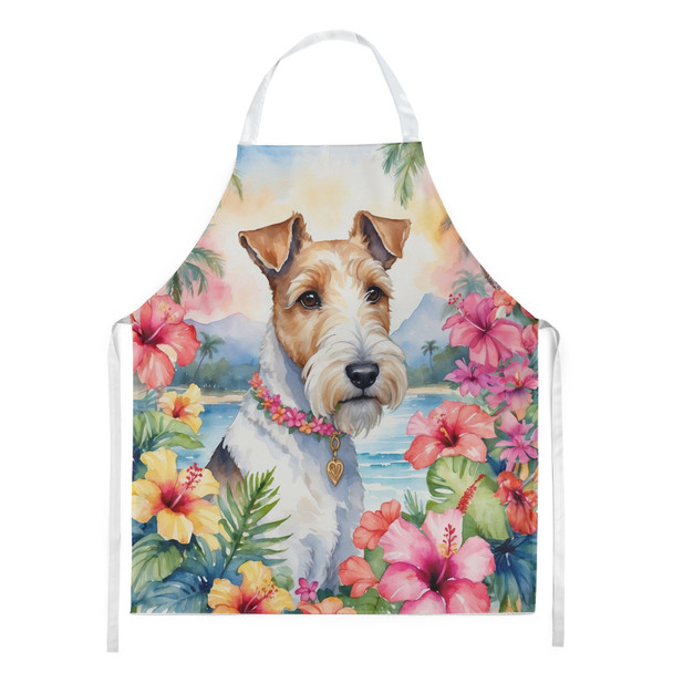 Fox Terrier Luau Cooking Kitchen Apron DAC6433 product image at NuMercy