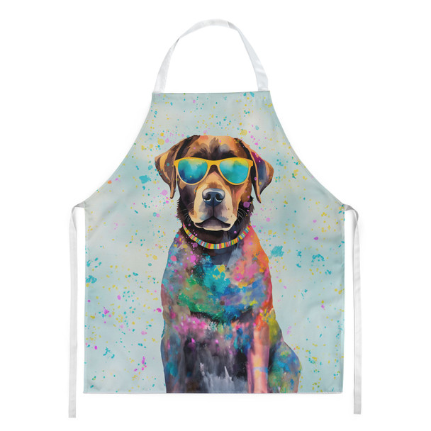 Chocolate Labrador Hippie Dawg Cooking Kitchen Apron DAC2523 product image at NuMercy