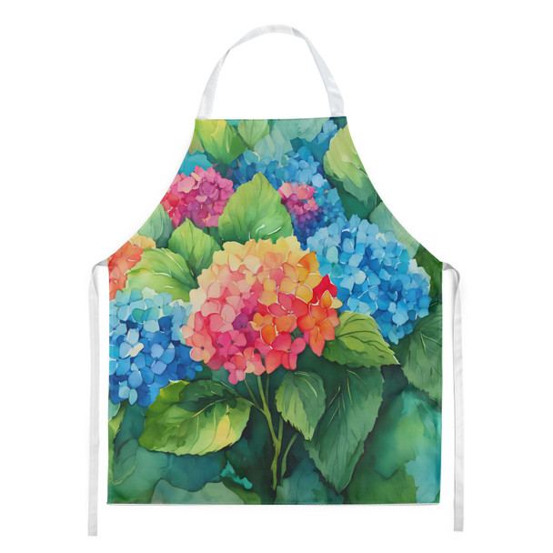 Hydrangeas in Watercolor Cooking Kitchen Apron DAC1575 product image at NuMercy