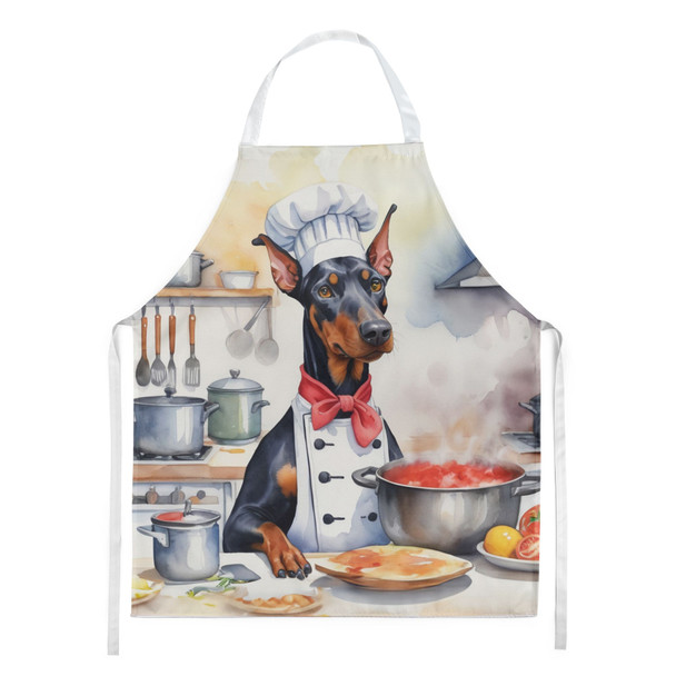 Doberman Pinscher The Chef Cooking Kitchen Apron product image at NuMercy