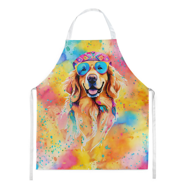 Golden Retriever Hippie Dawg Cooking Kitchen Apron DAC2512 product image at NuMercy