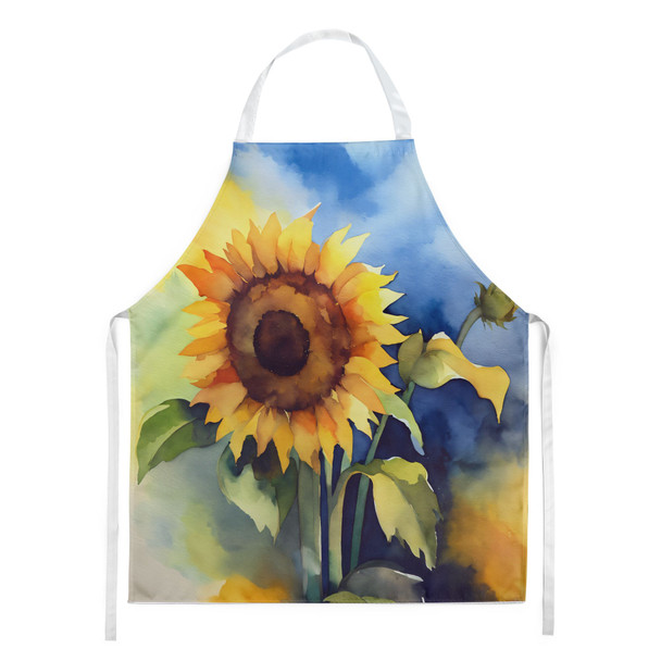 Sunflowers in Watercolor Cooking Kitchen Apron DAC1613 product image at NuMercy