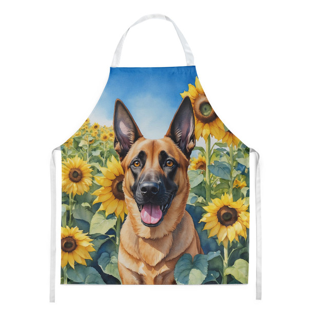 Belgian Malinois in Sunflowers Cooking Kitchen Apron product image at NuMercy