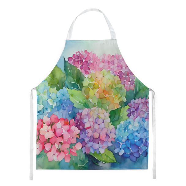 Hydrangeas in Watercolor Cooking Kitchen Apron DAC1577 product image at NuMercy