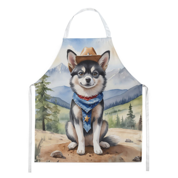 Alaskan Klee Kai Cowboy Welcome Cooking Kitchen Apron product image at NuMercy