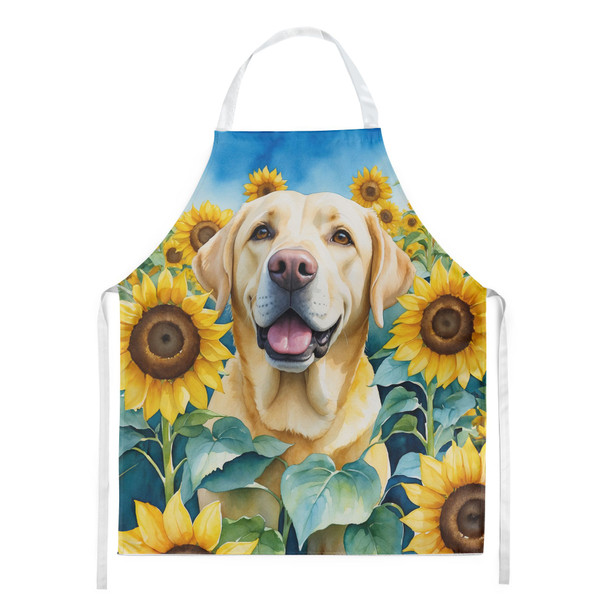 Labrador Retriever in Sunflowers Cooking Kitchen Apron DAC6111 product image at NuMercy