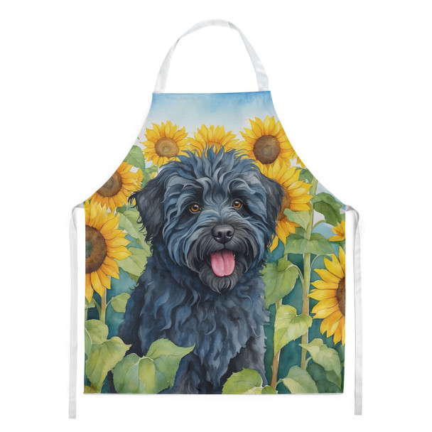 Puli in Sunflowers Cooking Kitchen Apron product image at NuMercy