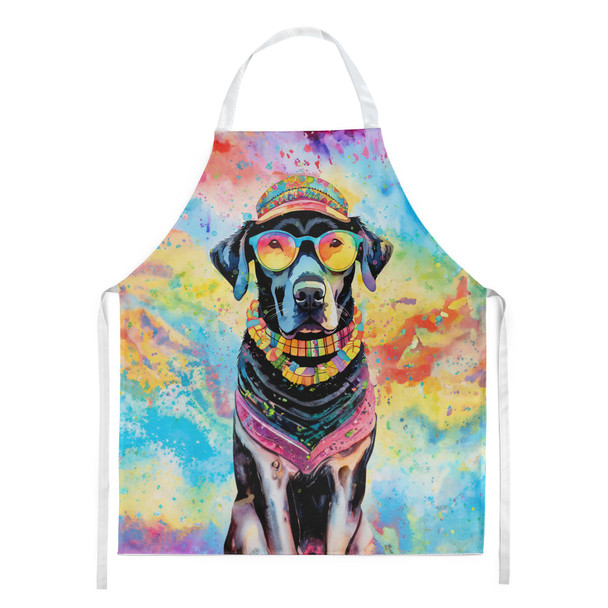 Black Labrador Hippie Dawg Cooking Kitchen Apron DAC2522 product image at NuMercy