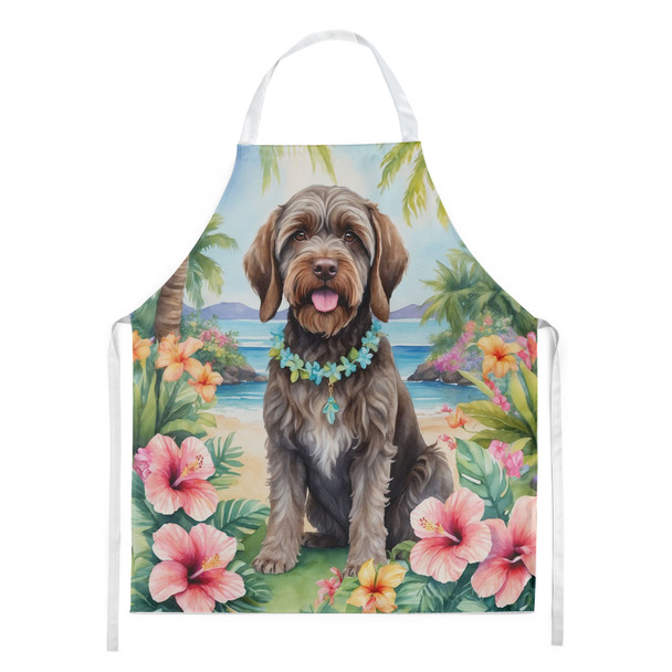 Wirehaired Pointing Griffon Luau Cooking Kitchen Apron product image at NuMercy