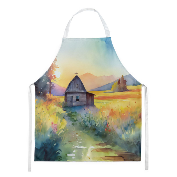 Montana Bitterroot in Watercolor Cooking Kitchen Apron DAC1679 product image at NuMercy