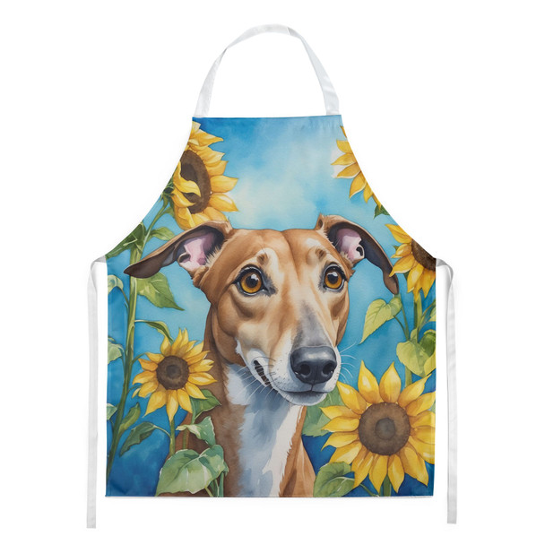 Greyhound in Sunflowers Cooking Kitchen Apron DAC6095 product image at NuMercy