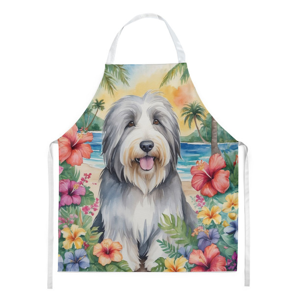 Bearded Collie Luau Cooking Kitchen Apron product image at NuMercy