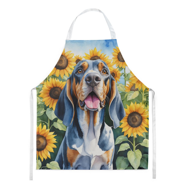 American English Coonhound in Sunflowers Cooking Kitchen Apron product image at NuMercy
