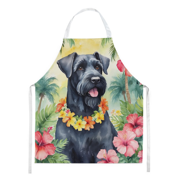 Giant Schnauzer Luau Cooking Kitchen Apron product image at NuMercy
