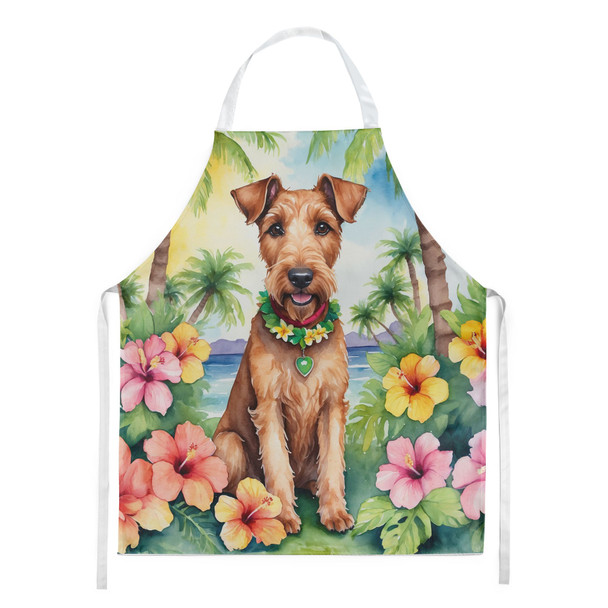 Irish Terrier Luau Cooking Kitchen Apron product image at NuMercy