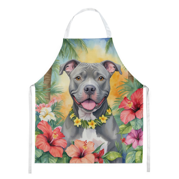 Pit Bull Terrier Luau Cooking Kitchen Apron DAC6491 product image at NuMercy