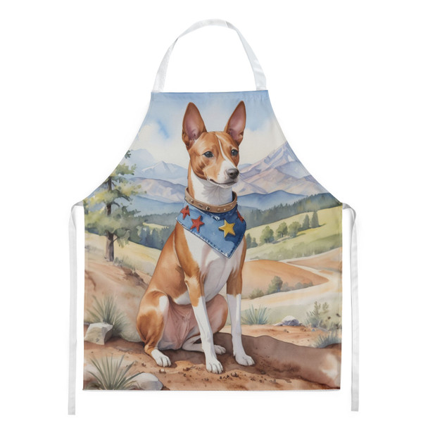 Basenji Cowboy Welcome Cooking Kitchen Apron product image at NuMercy