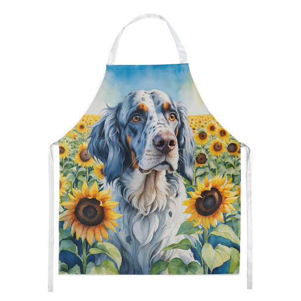 English Setter in Sunflowers Cooking Kitchen Apron product image at NuMercy