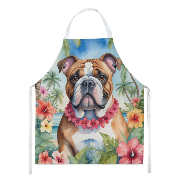 English Bulldog Luau Cooking Kitchen Apron DAC6426 product image at NuMercy