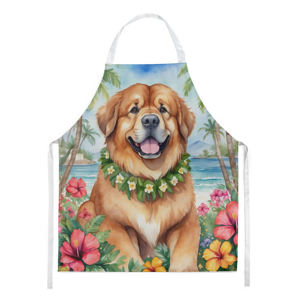 Tibetan Mastiff Luau Cooking Kitchen Apron product image at NuMercy