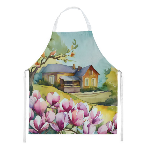 Louisiana Magnolias in Watercolor Cooking Kitchen Apron DAC1661 product image at NuMercy