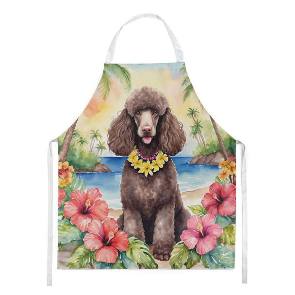 Chocolate Poodle Luau Cooking Kitchen Apron DAC6499 product image at NuMercy
