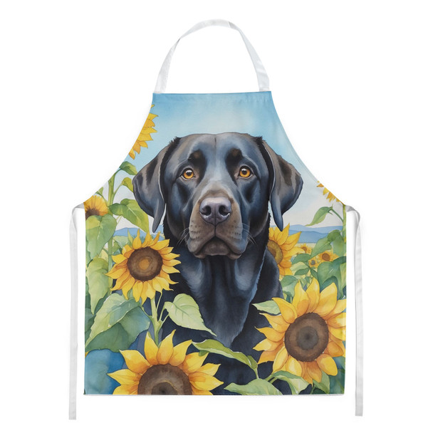 Labrador Retriever in Sunflowers Cooking Kitchen Apron DAC6109 product image at NuMercy