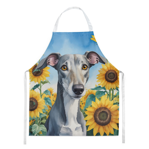 Greyhound in Sunflowers Cooking Kitchen Apron DAC6096 product image at NuMercy