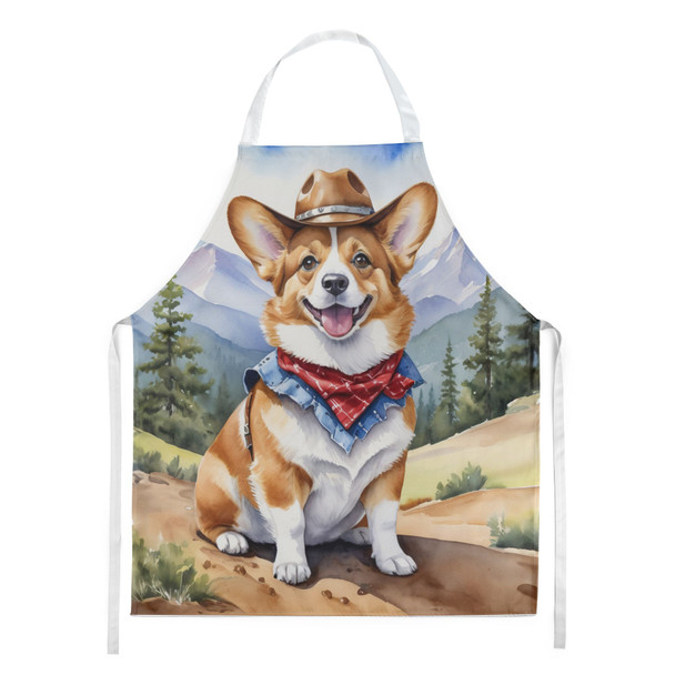 Corgi Cowboy Welcome Cooking Kitchen Apron DAC5884 product image at NuMercy
