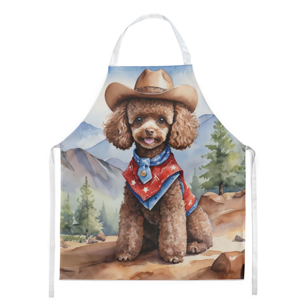Poodle Cowboy Welcome Cooking Kitchen Apron DAC5961 product image at NuMercy