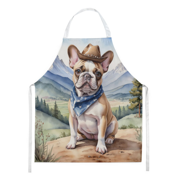 French Bulldog Cowboy Welcome Cooking Kitchen Apron DAC5903 product image at NuMercy