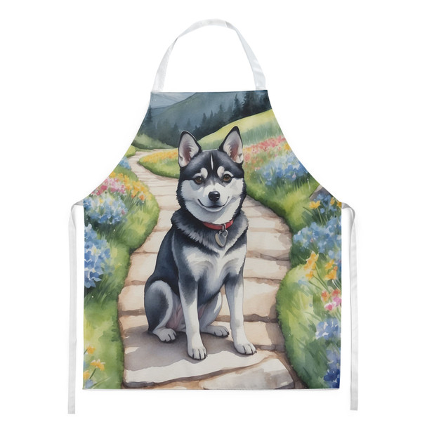 Alaskan Klee Kai Spring Garden Cooking Kitchen Apron product image at NuMercy