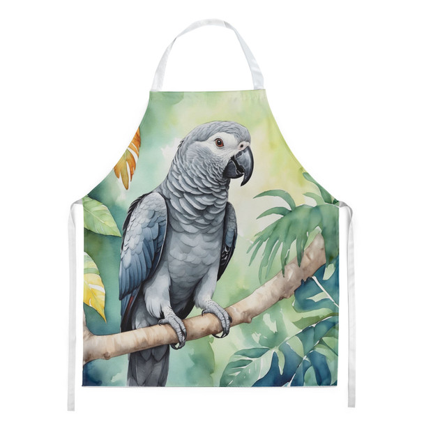 African Grey Parrot Cooking Kitchen Apron product image at NuMercy