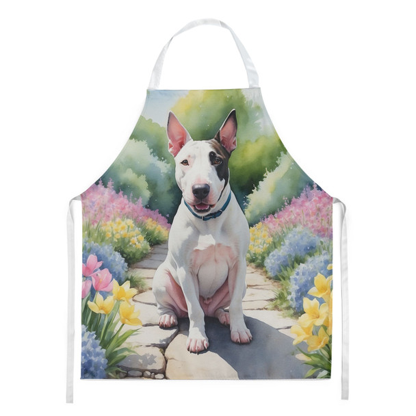 English Bull Terrier Spring Path Cooking Kitchen Apron DAC6620 product image at NuMercy