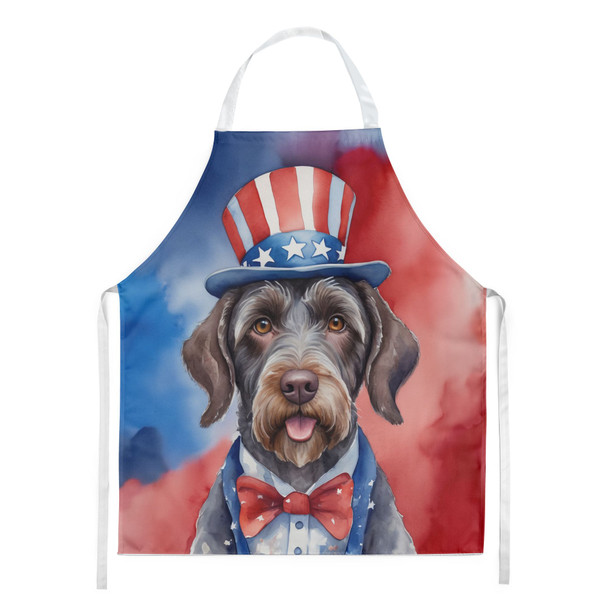 German Wirehaired Pointer Patriotic American Cooking Kitchen Apron product image at NuMercy