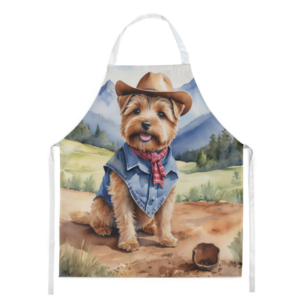 Norfolk Terrier Cowboy Welcome Cooking Kitchen Apron product image at NuMercy