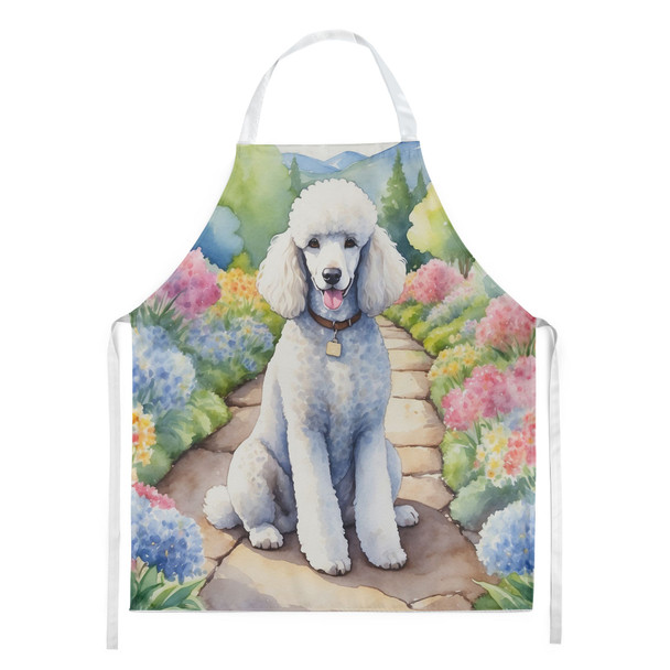 White Poodle Spring Path Cooking Kitchen Apron DAC6696 product image at NuMercy