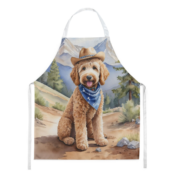 Goldendoodle Cowboy Welcome Cooking Kitchen Apron product image at NuMercy