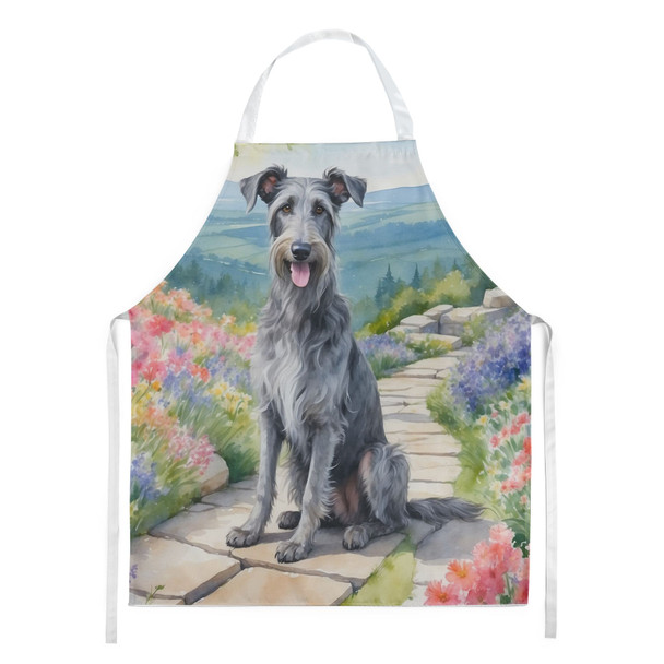 Scottish Deerhound Spring Path Cooking Kitchen Apron product image at NuMercy