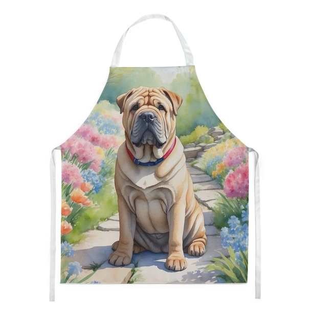 Shar Pei Spring Path Cooking Kitchen Apron product image at NuMercy