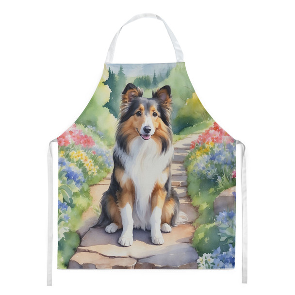 Sheltie Spring Path Cooking Kitchen Apron product image at NuMercy