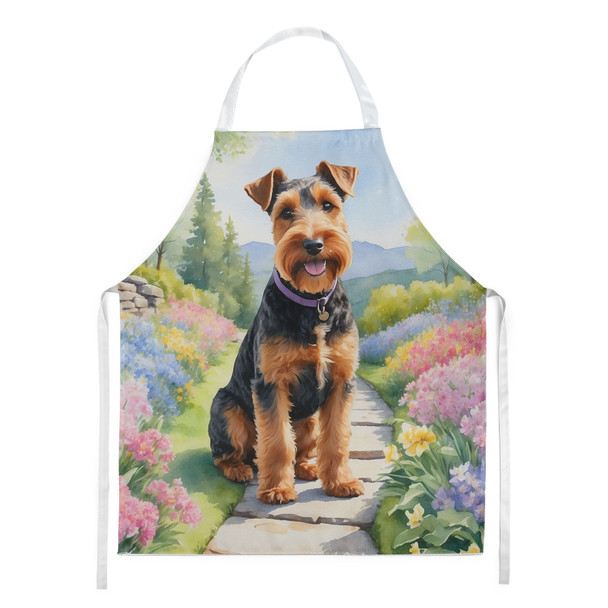 Welsh Terrier Spring Path Cooking Kitchen Apron product image at NuMercy