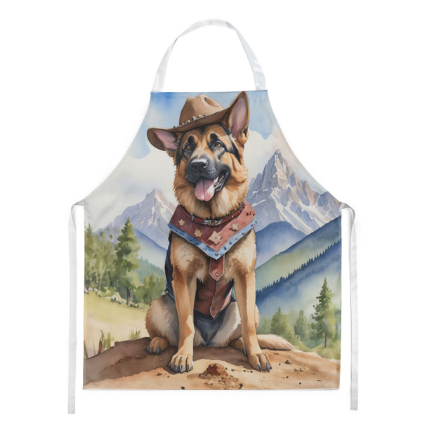German Shepherd Cowboy Welcome Cooking Kitchen Apron product image at NuMercy