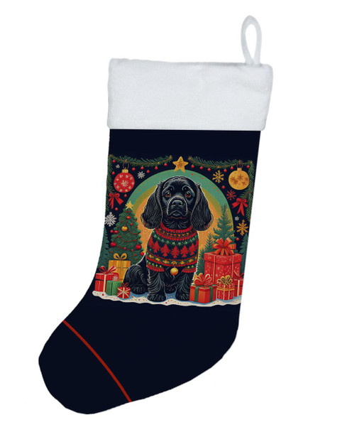 Black Cocker Spaniel Christmas Stocking product image at NuMercy