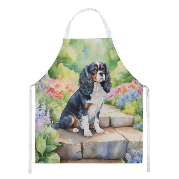 Cavalier Spaniel Spring Path Cooking Kitchen Apron DAC6594 product image at NuMercy