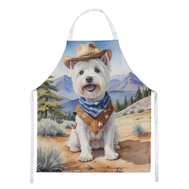 Westie Cowboy Welcome Cooking Kitchen Apron DAC5995 product image at NuMercy