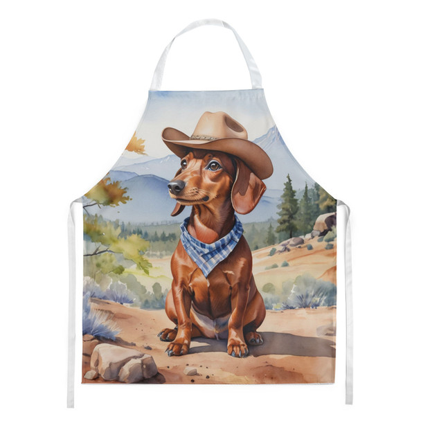 Dachshund Cowboy Welcome Cooking Kitchen Apron DAC5888 product image at NuMercy