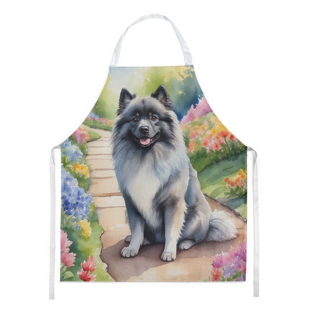 Keeshond Spring Path Cooking Kitchen Apron product image at NuMercy