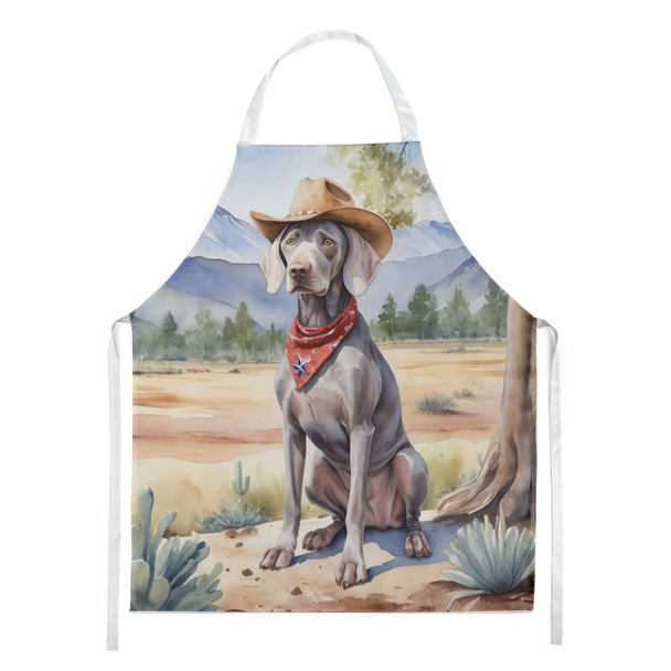 Weimaraner Cowboy Welcome Cooking Kitchen Apron product image at NuMercy